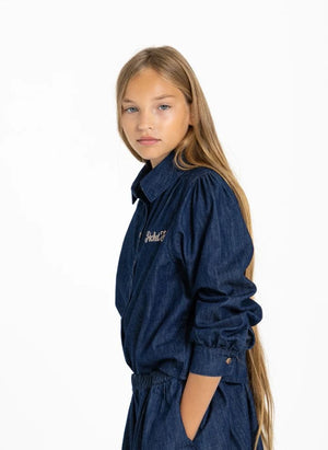 Smallable Kid - Denim Line Blouse | Raw Denim