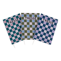 Tressé - Damalı Defterler - 3'lü Set | Mavi