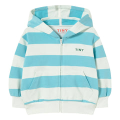 Tinycottons - Striped Organic Cotton Hoodie | Light Blue