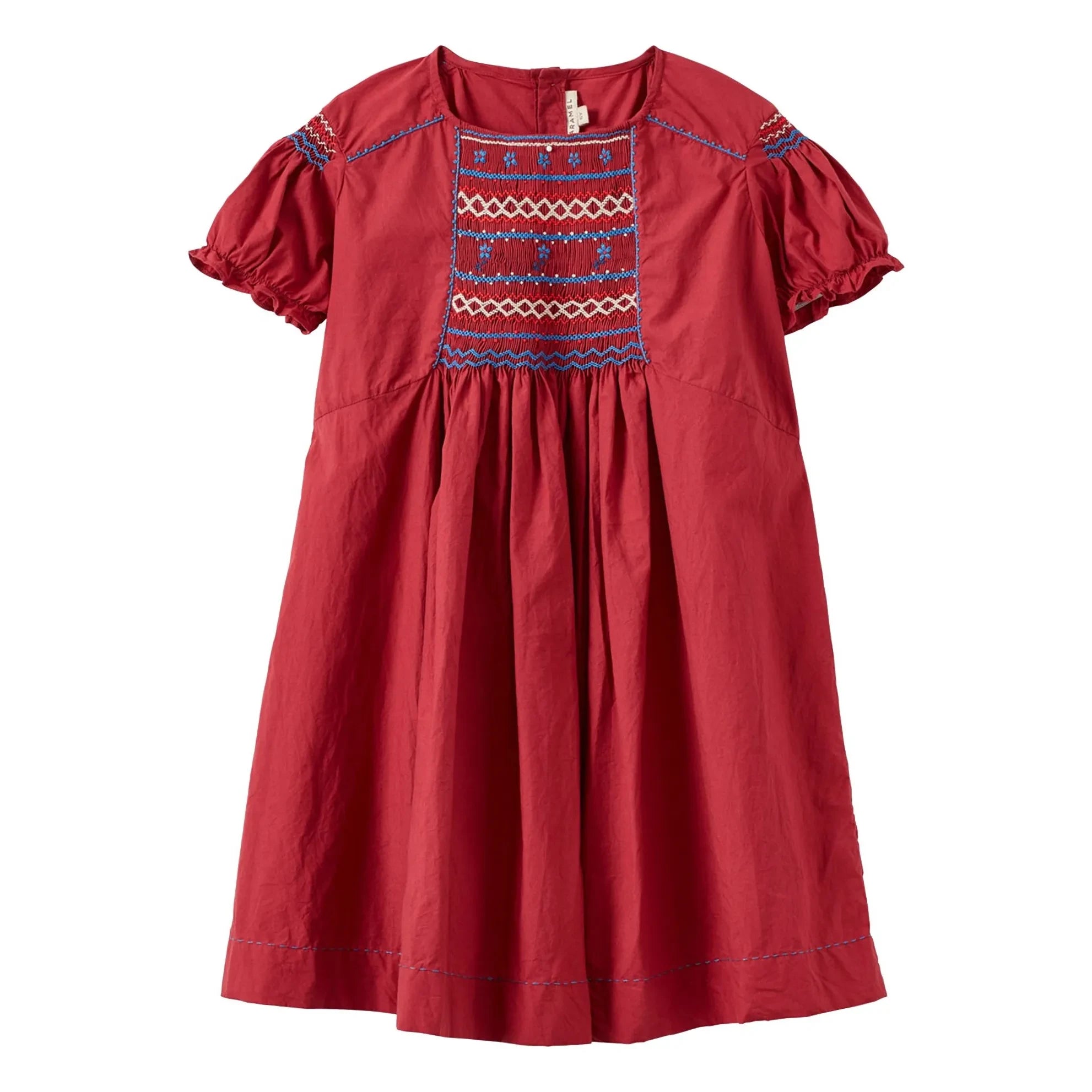 Caramel - Moringa Gathered Dress | Cherry red
