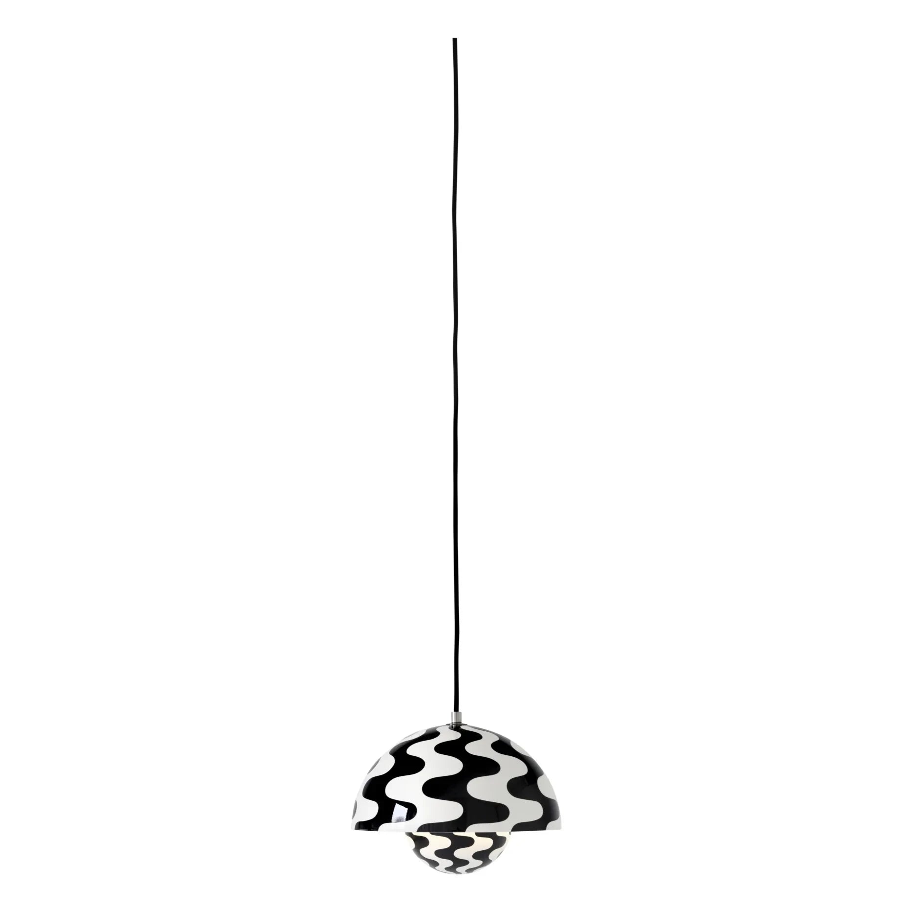 & Tradition - Flowerpot VP1 Patterned Pendant Lamp | Noir/White