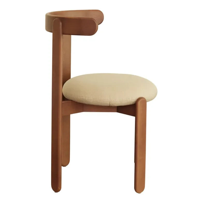 Gabrielle Paris - Lilac Wooden Chair, Linen Seat | Ecru