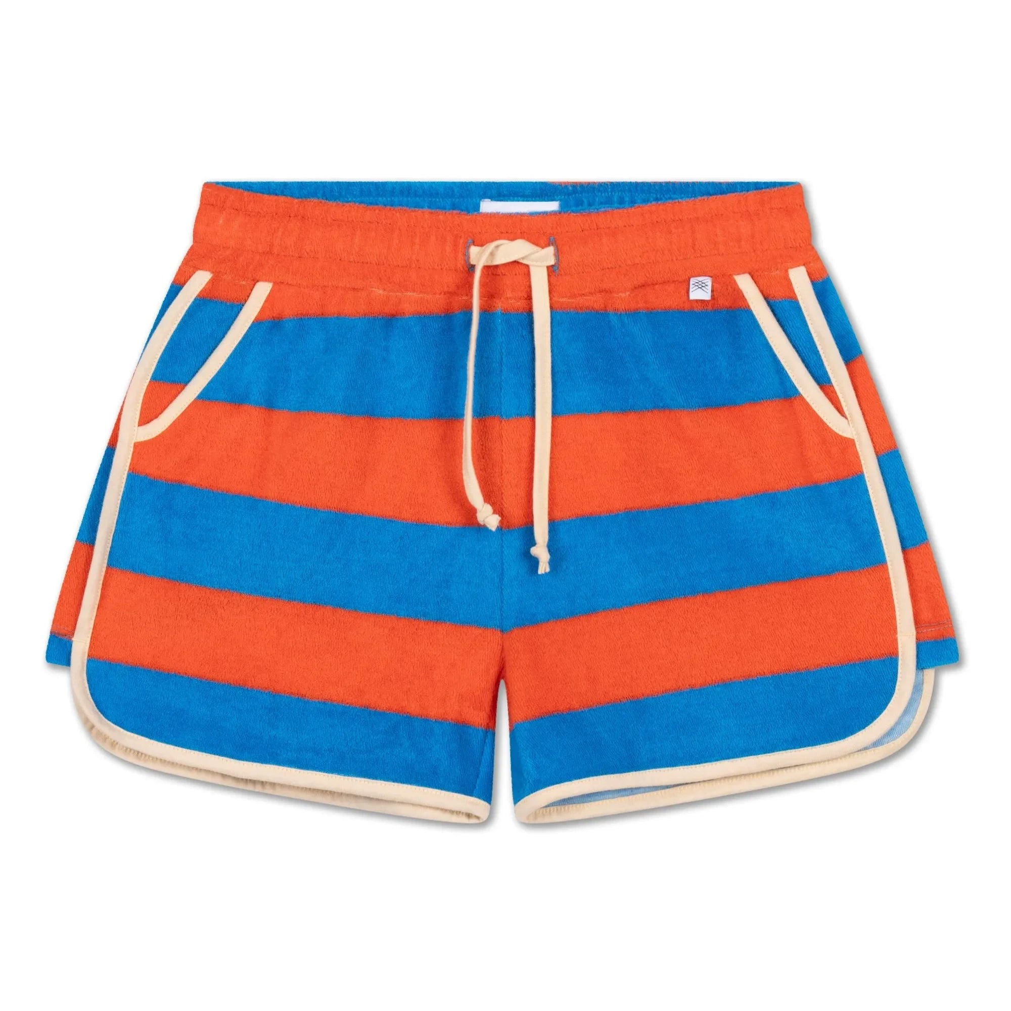 Repose AMS - Striped Organic Cotton Jogger Shorts | Red