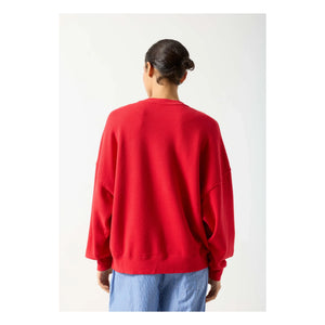 American Vintage - Atubay Pamuklu Sweatshirt | Domates kırmızısı