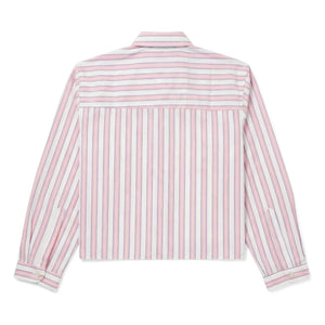 Finger in the nose - Crush Striped Short Shirt | Light Pink