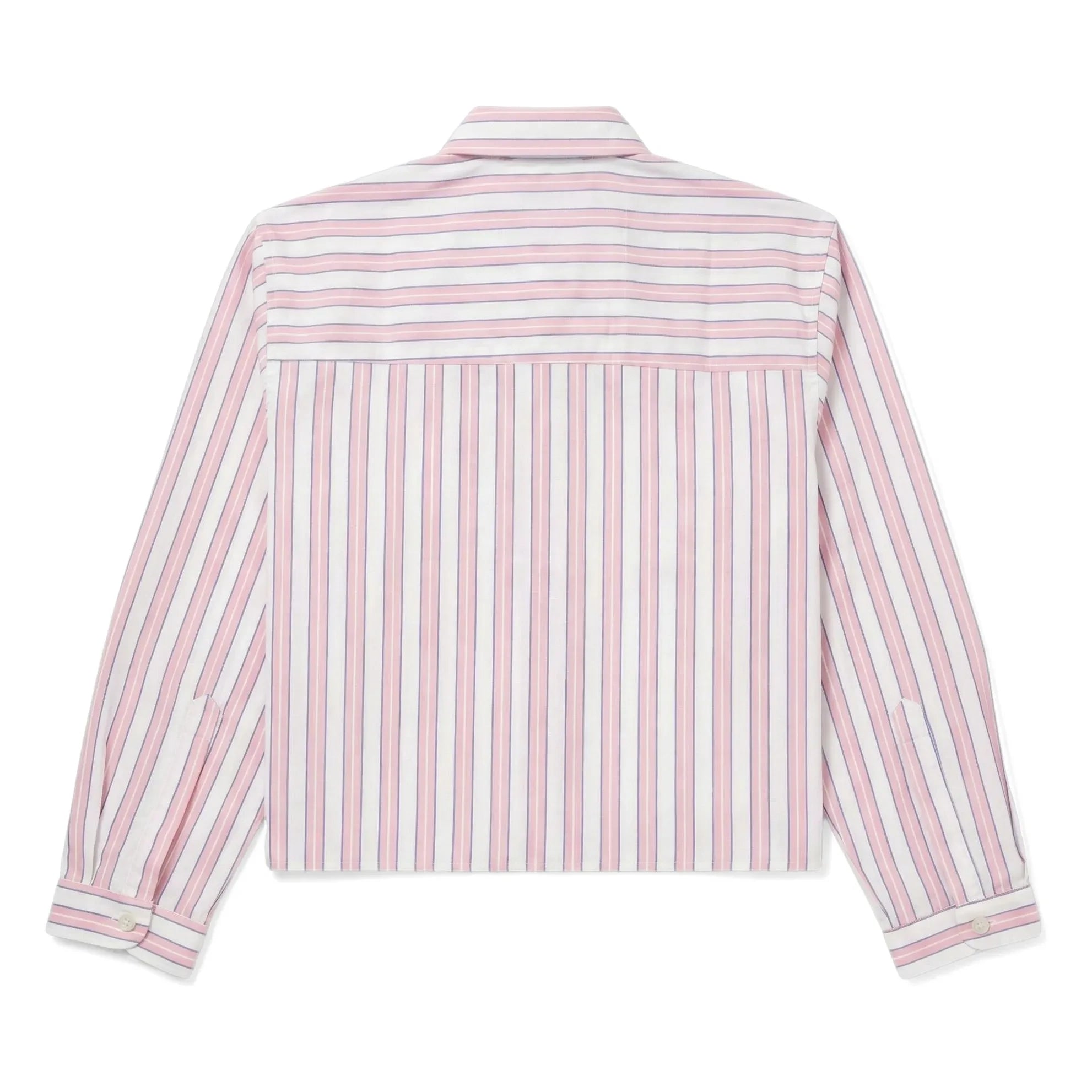 Finger in the nose - Crush Striped Short Shirt | Light Pink