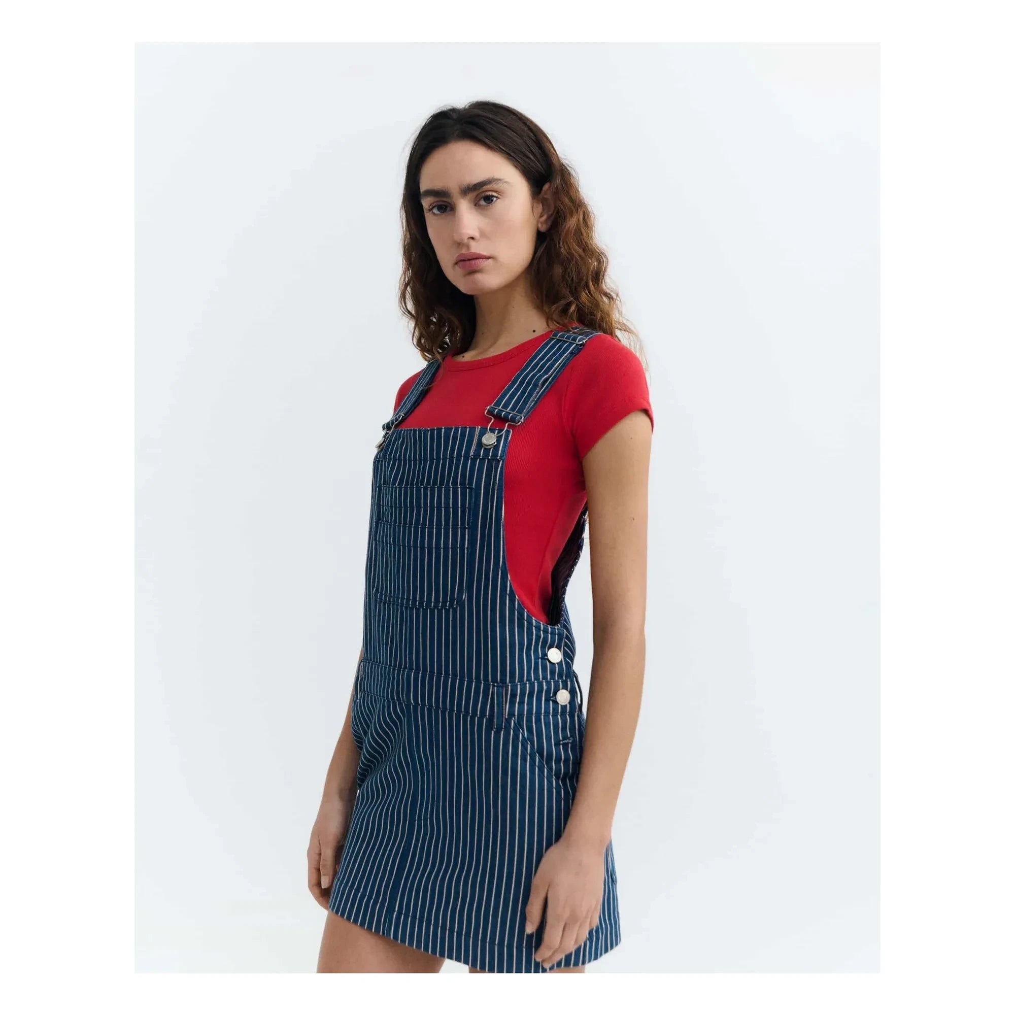 Thinking Mu - Rafaela Striped Organic Cotton Dress | Blue