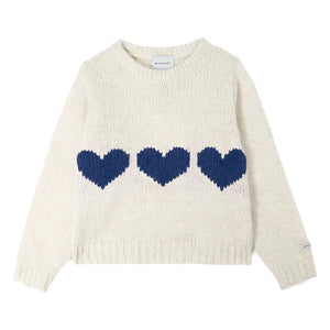 Mipounet - Mia Hearts Sweater | Cream