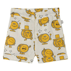 Stella McCartney Kids - Music Shorts Linen and Organic Cotton | Ivory