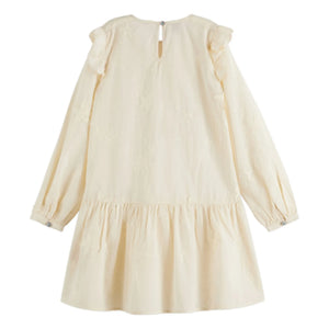Scotch & Soda - Embroidered Ruffled Dress | Ecru