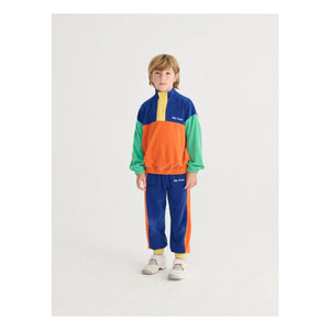 Bobo Choses - Renk bloklu organik pamuklu havlu sweatshirt | Turuncu