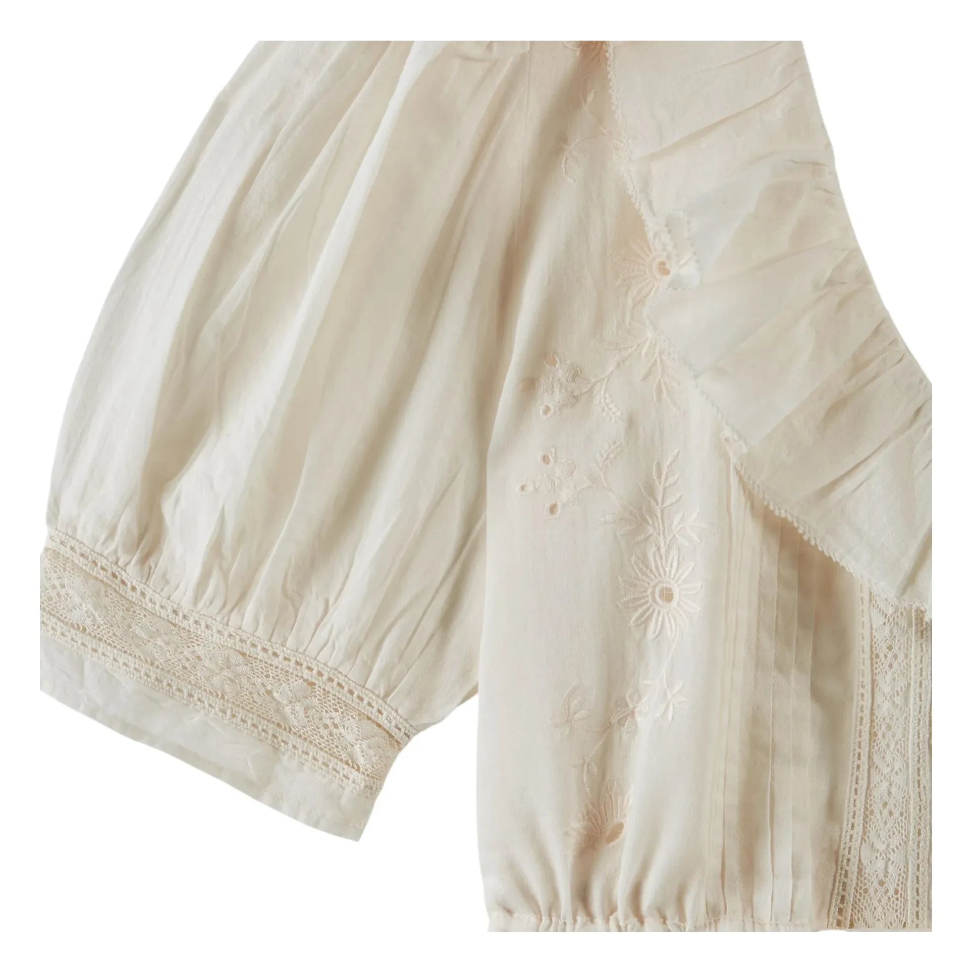Emile et Ida - Cotton Ruffled Blouse | Cream