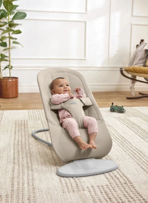 BabyBjörn - Begin Bouncer - Soft Brushed Woven Fabric, Sand Grey | Sand grey
