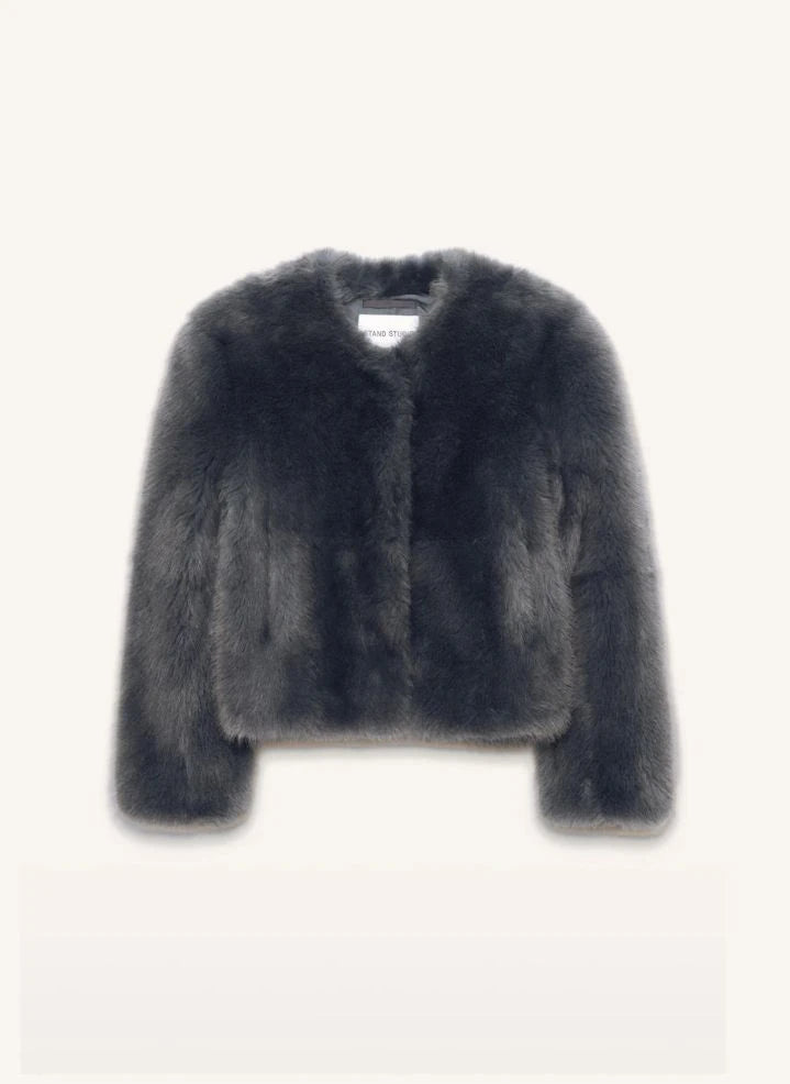 Stand Studio - Halle Coat | Bluish Gray