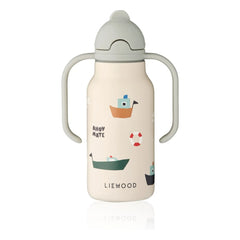 Liewood - Kimmie paslanmaz çelik su şişesi - 250 ml | Sailing/Sandy