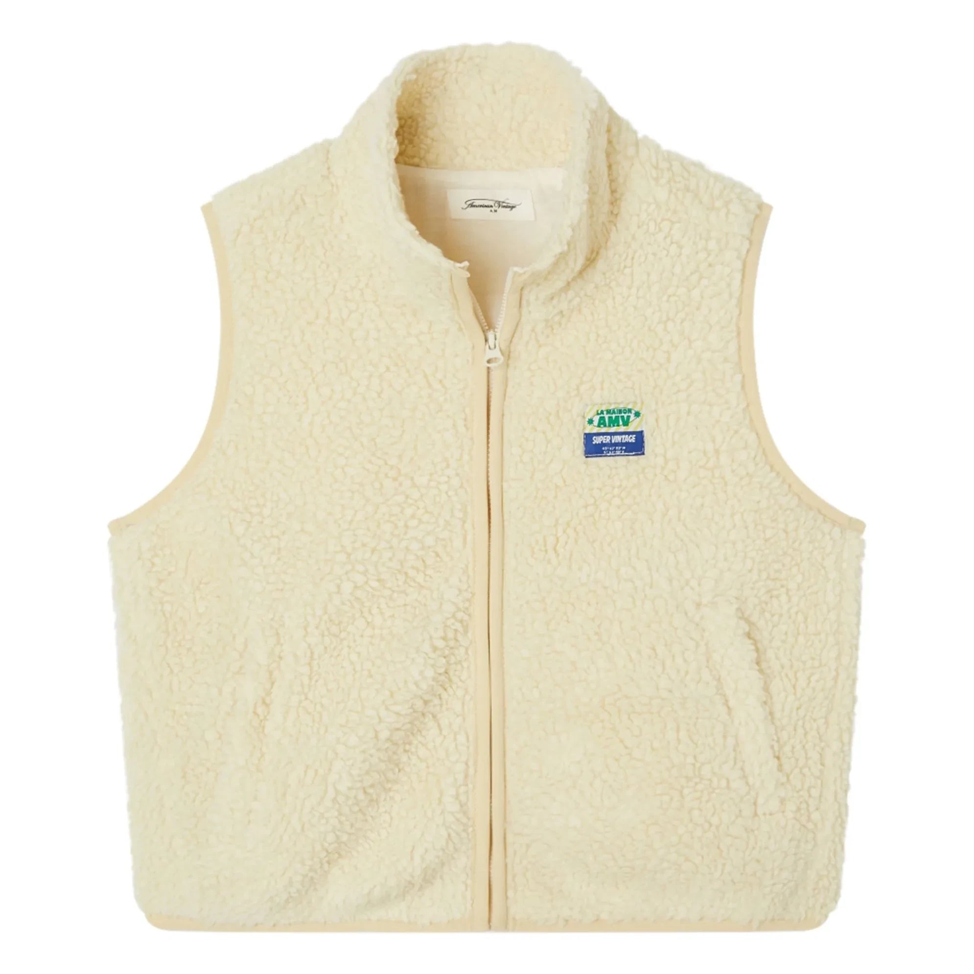 American Vintage - Sherpa Hoktown Sleeveless Jacket | Ecru