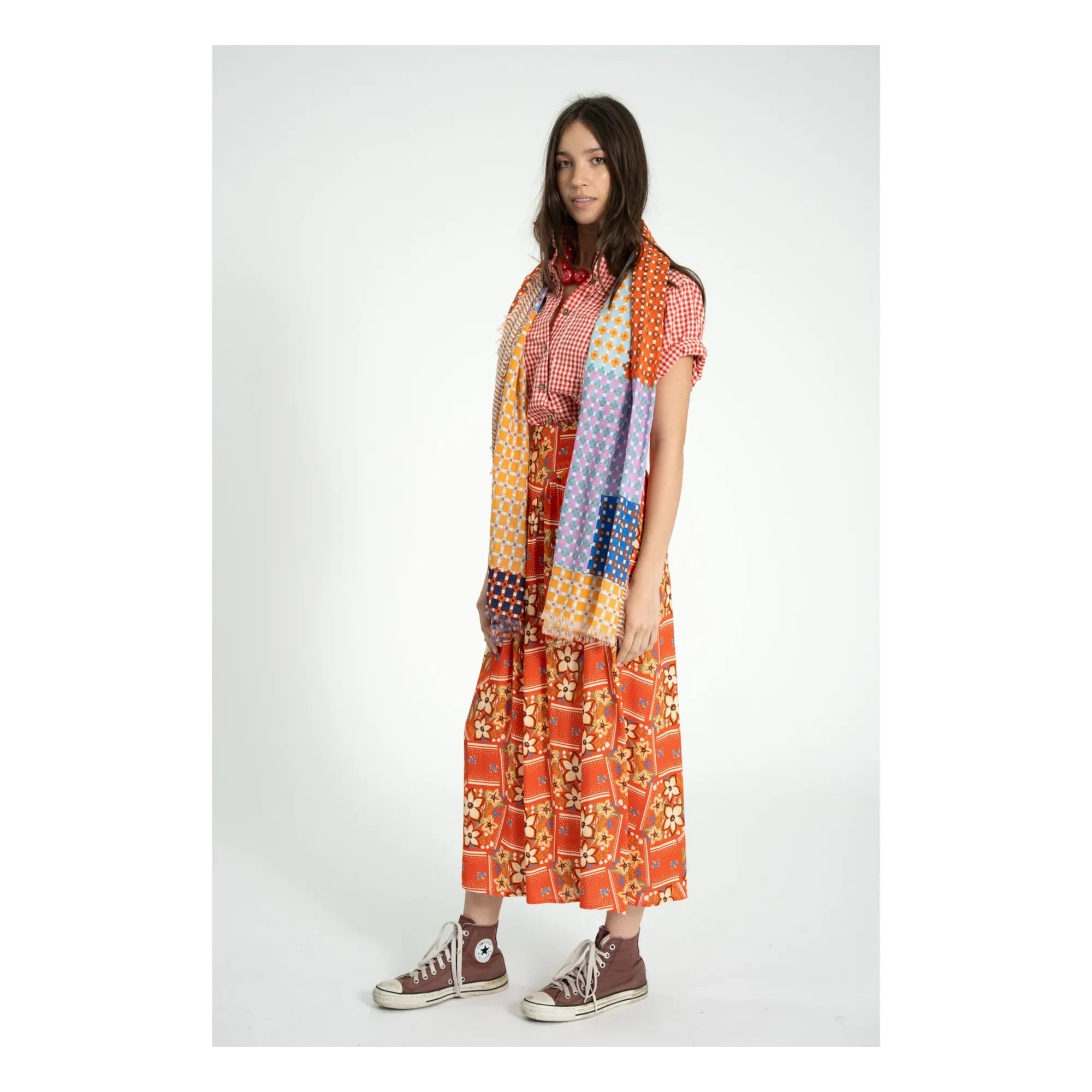 Sisters Department - Floral Pattern Skirt | Red