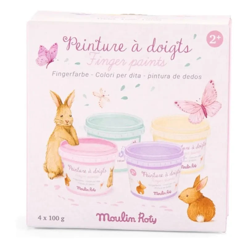 Moulin Roty - Pastel Finger Paints Les Rosalies