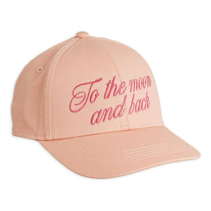 Mini Rodini - To The Moon And Back organik pamuklu şapka | Pembe