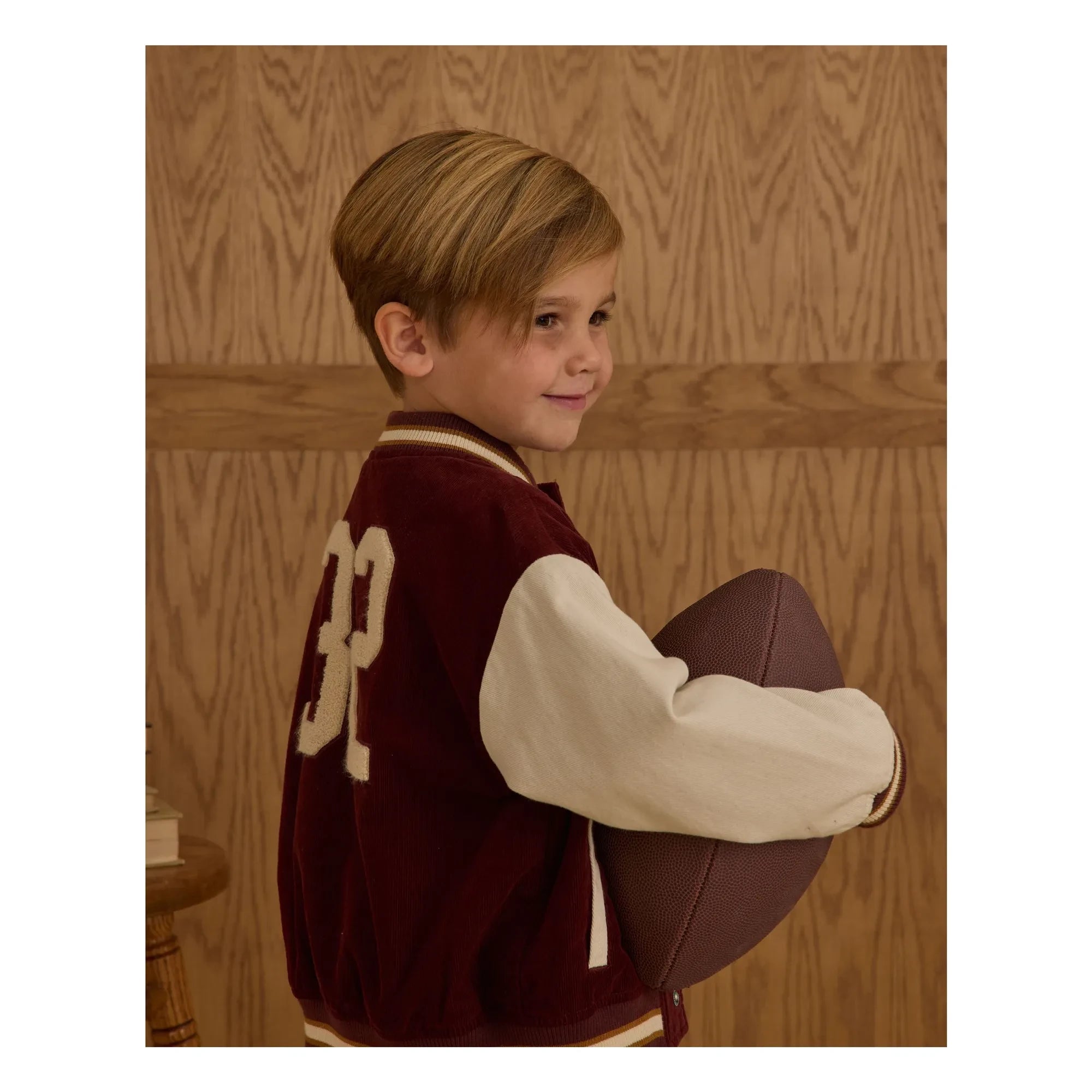 Rylee + Cru - Velvet Varsity Bomber Jacket | Burgundy