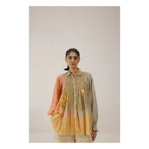 CORD - Judy Cotton Silk Blouse | Khaki