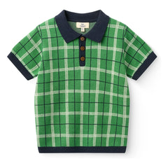 Copenhagen Colors - Organic Cotton Knit Polo Shirt | Meadow Green