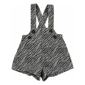 Piupiuchick - Zebra Short Overalls | Gray