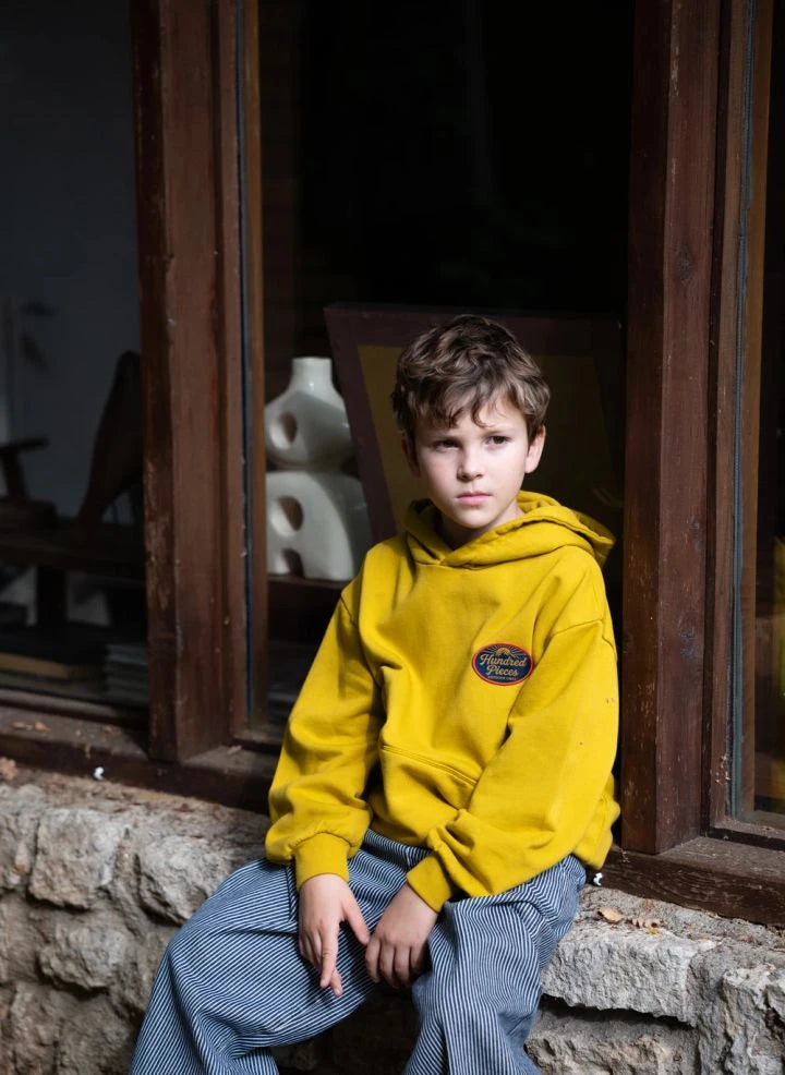 Hundred Pieces - Pat Outdoor Organic Cotton Sweatshirt | Mustard