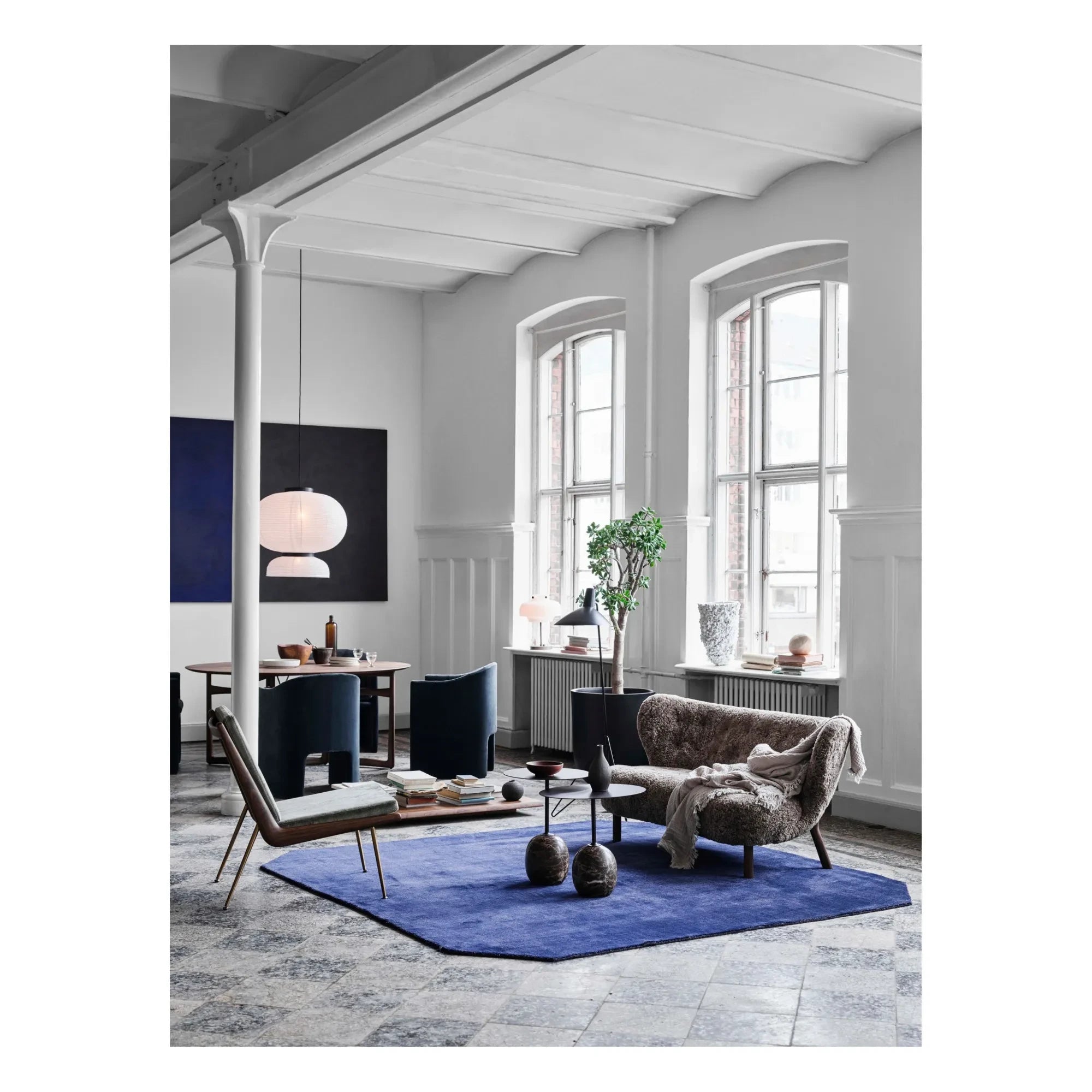 & Tradition - Lato LN8 Side Table, Walnut Top
