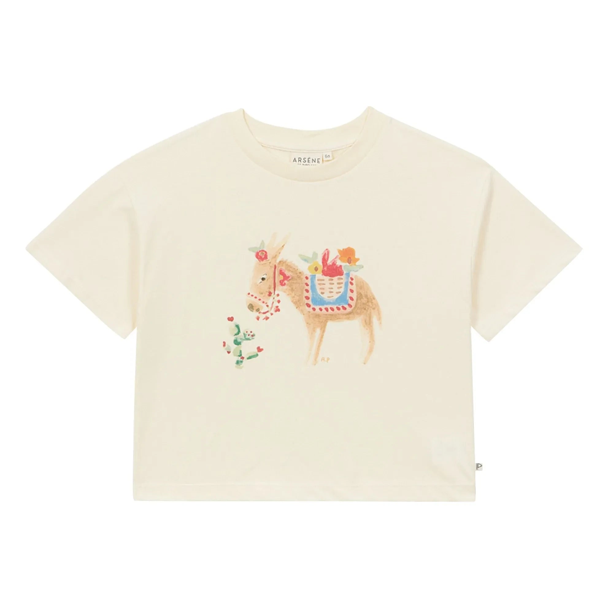 Arsène et Les Pipelettes - Horse T-Shirt Organic Cotton | Ecru