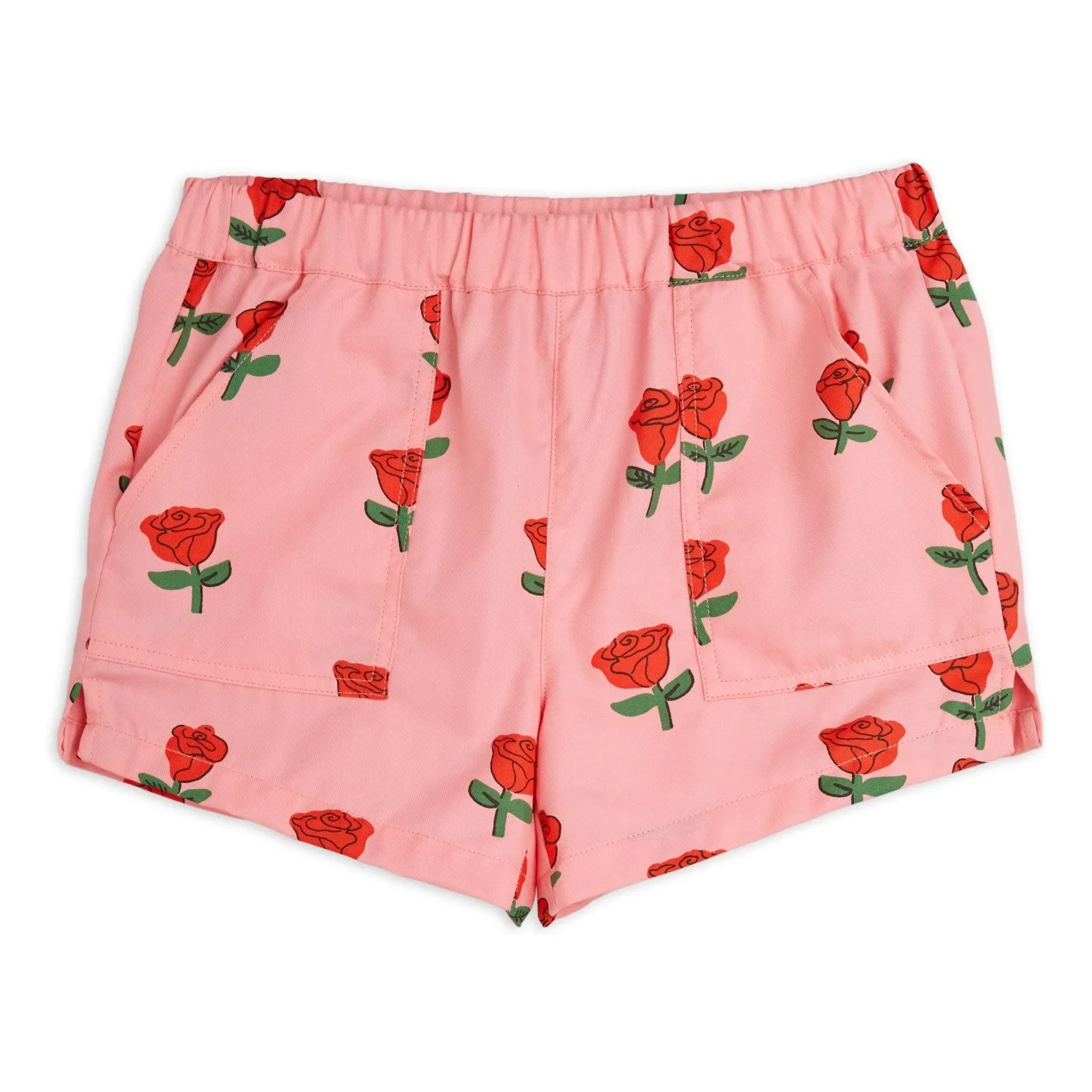 Mini Rodini - Pink Organic Cotton Shorts | Pink