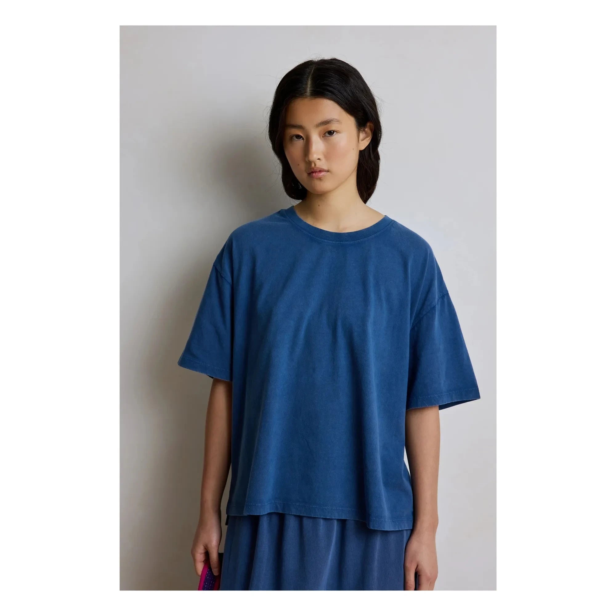 Hod - Amber Cotton T-Shirt | Navy Blue