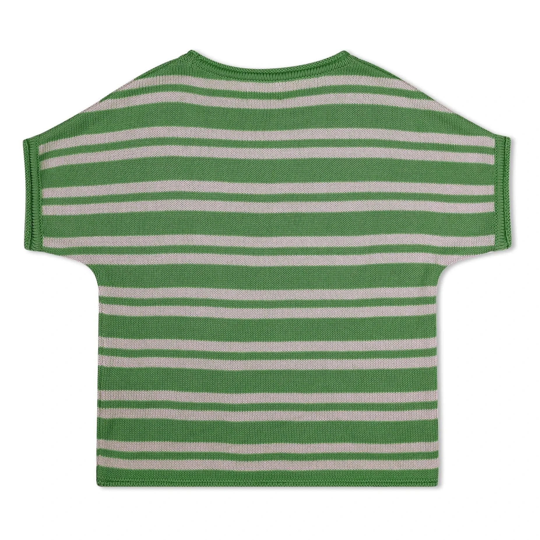 Matona - Striped Organic Cotton Fine Knit T-Shirt | Green