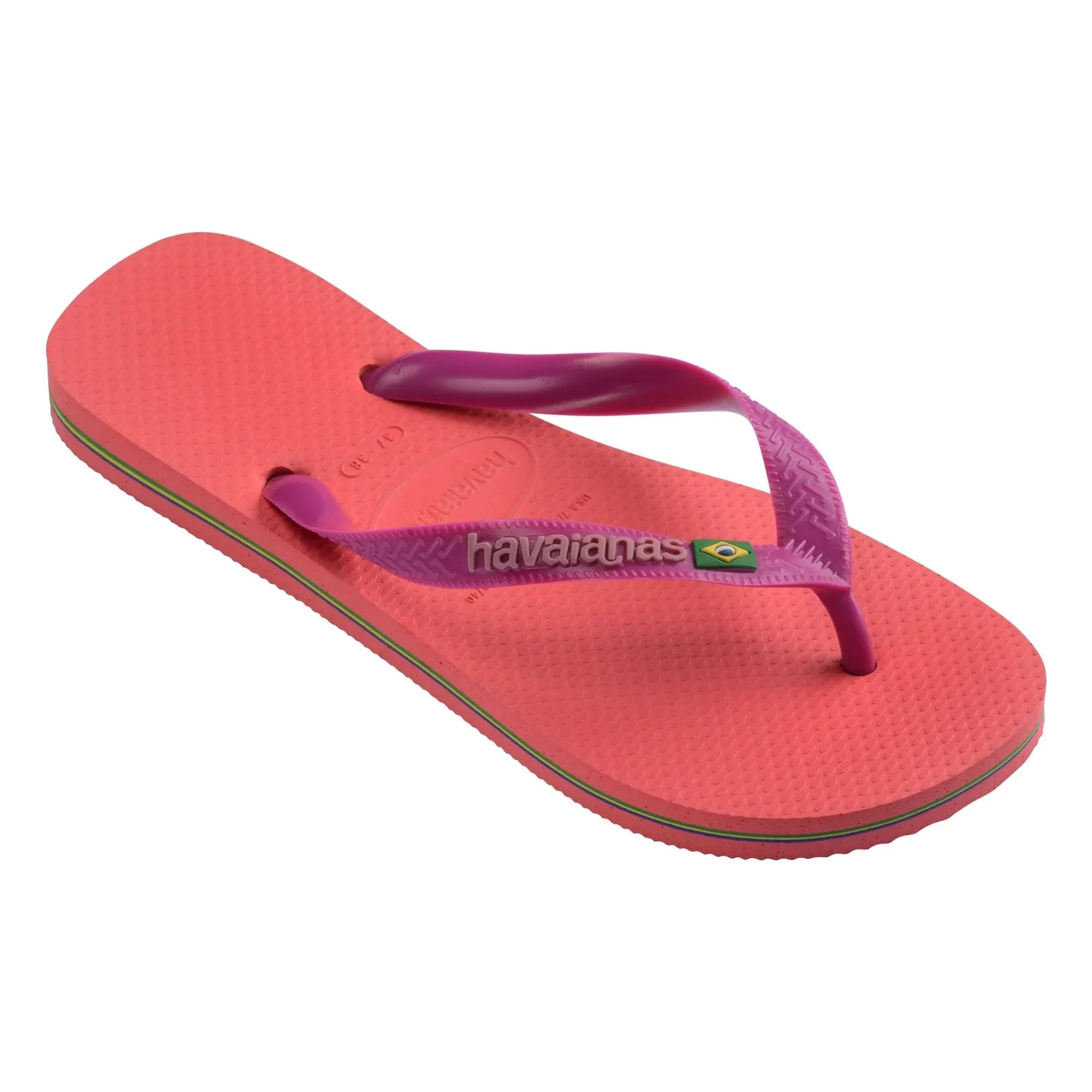 Havaianas - Brasil Logo flip flops | Coral