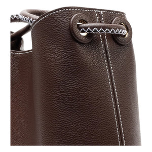 Handing - Vosges Grainé leather bag | Dark Brown