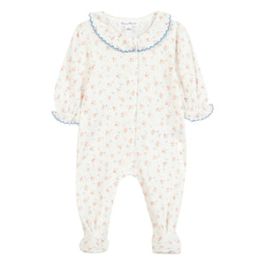 Tartine et Chocolat - Floral Lace Collar Pajama | Ecru