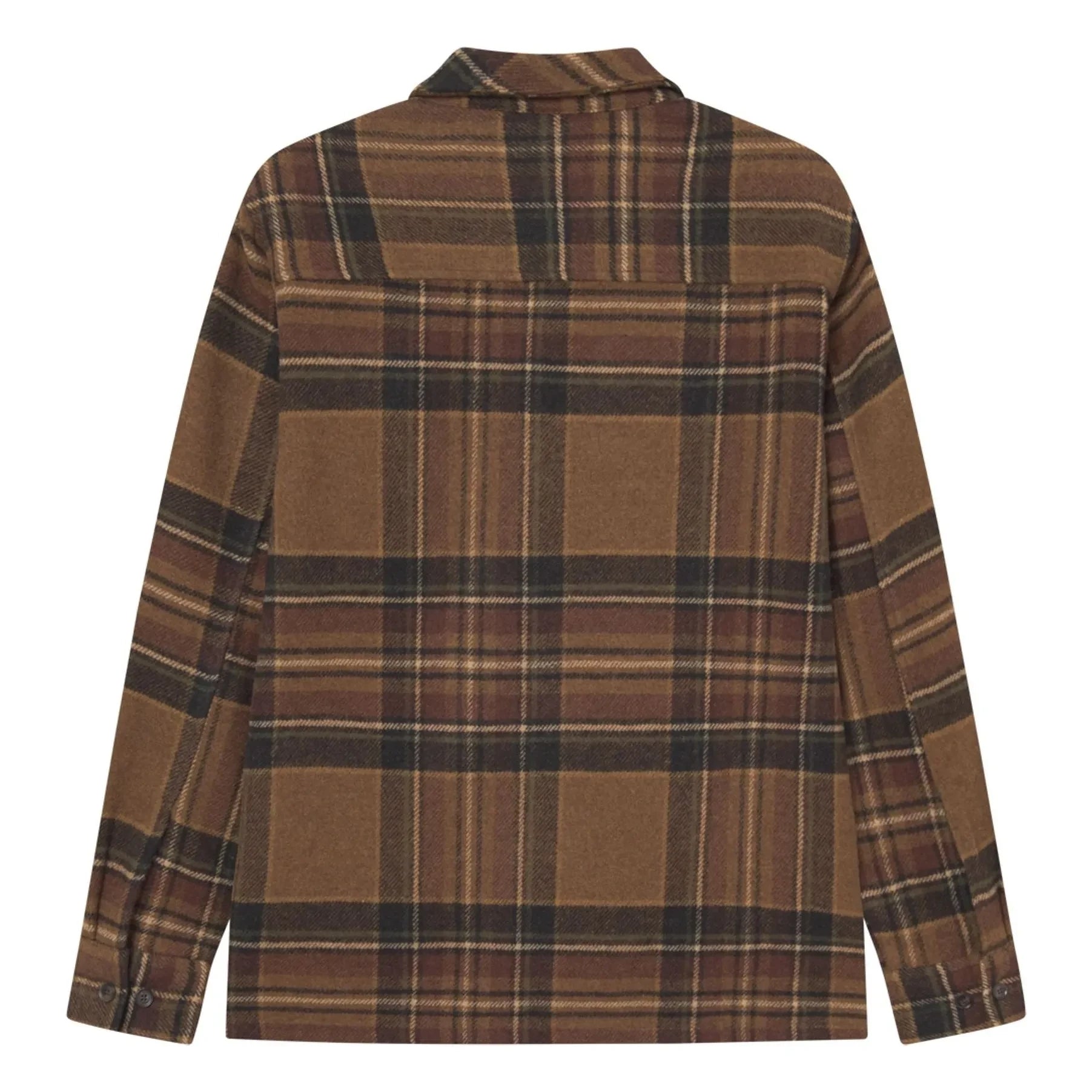 Les Deux - Checkered wool overshirt | Brown