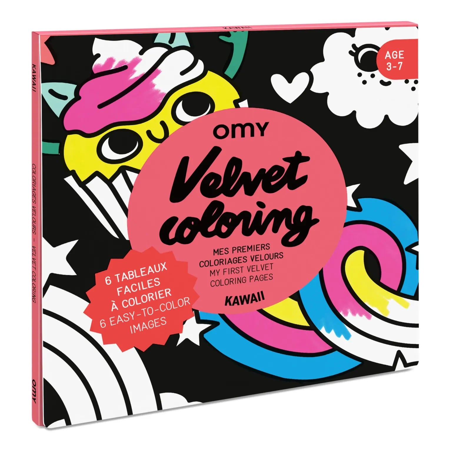 Omy - Velvet Coloring Book - Kawaii | Orange
