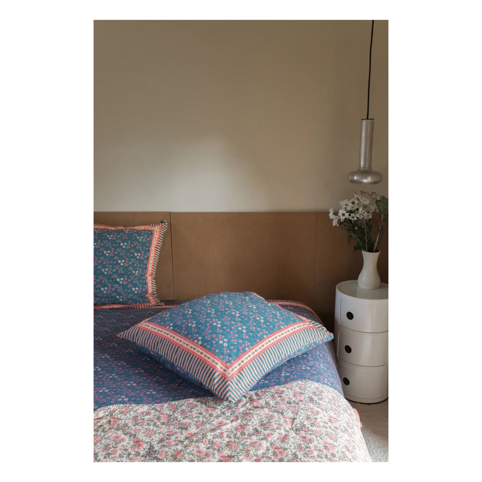 Louise Misha - Organic Cotton Valerie Pillow Cover | Blue