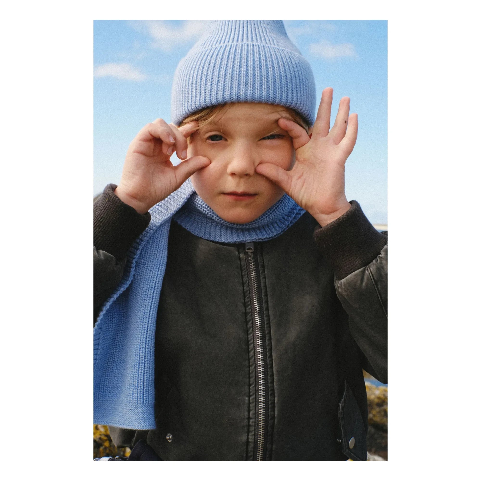 Hvid - Fonzie Merino Wool Sweater | Light Blue