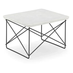 Vitra - Charles & Ray Eames Signed Epoxy Side Table LTR | White Marble