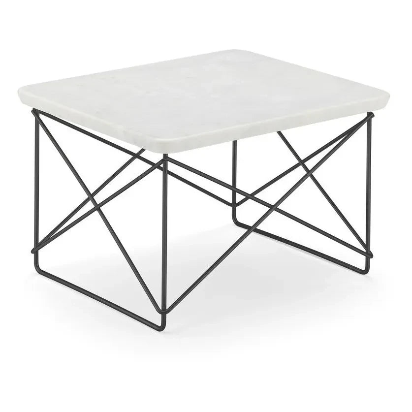 Vitra - Charles & Ray Eames Signed Epoxy Side Table LTR | White Marble