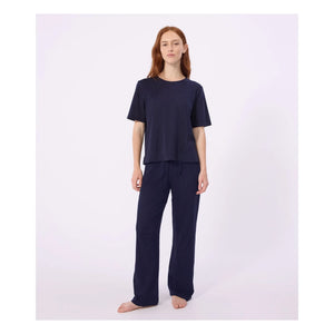 Petit Bateau - Navy blue liquid pajamas
