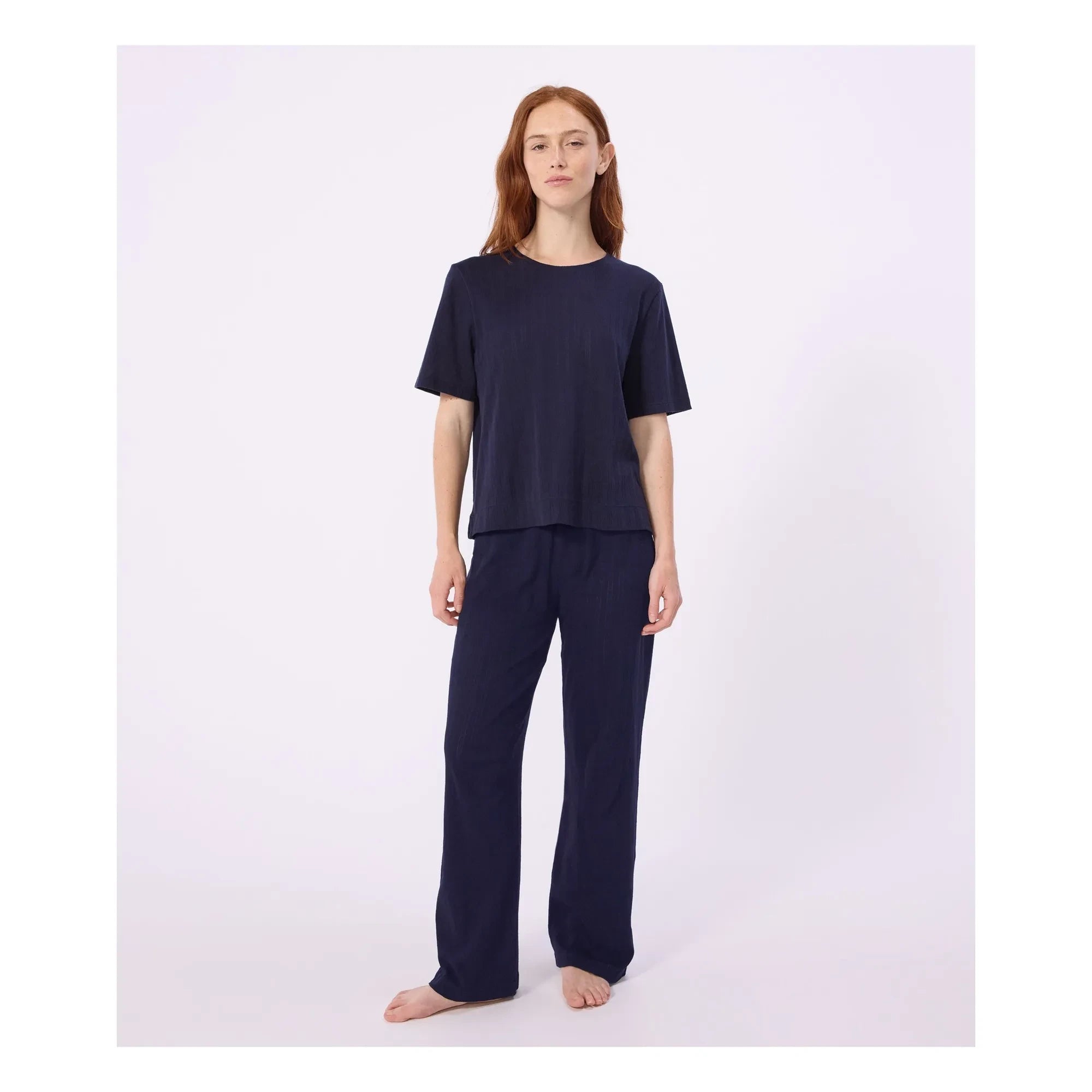 Petit Bateau - Navy blue liquid pajamas