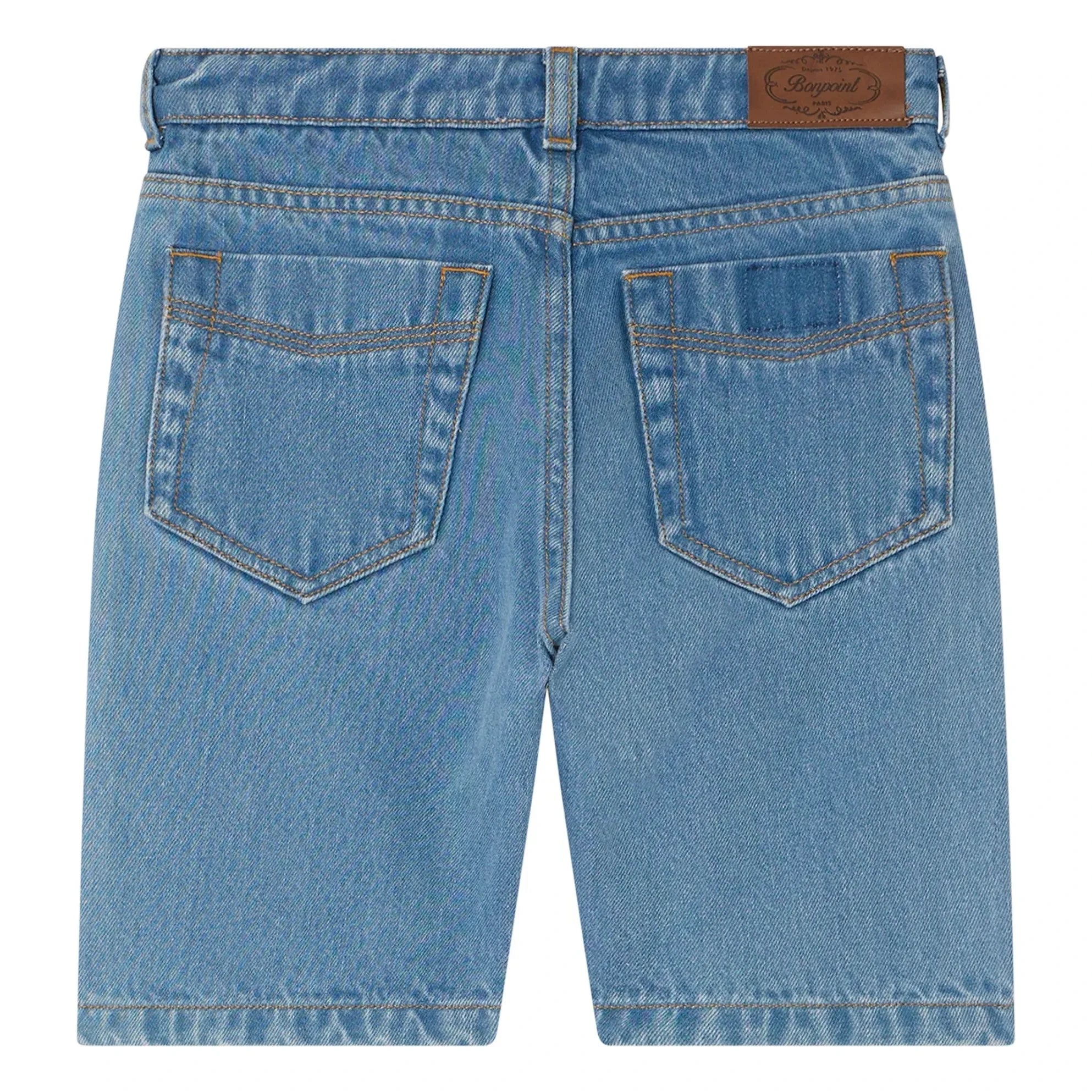 Bonpoint - Elvio Denim Bermuda Shorts Organic Cotton | Blue