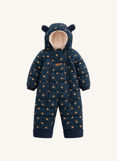 Töastie - Waterproof Flower Pattern Cloud Jacket | Dark Blue