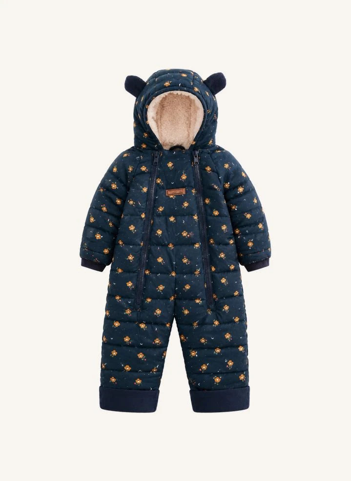 Töastie - Waterproof Flower Pattern Cloud Jacket | Dark Blue