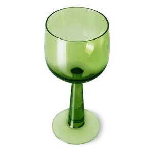 HKliving - The Emeralds Glass Set - Pack of 4 | Yellow Green