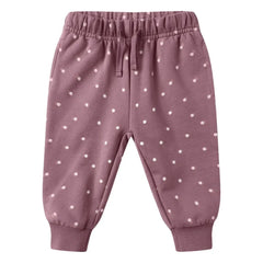 Quincy Mae - Organic Cotton Polka Dot Jogger | Magenta