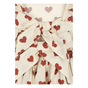 Konges Sløjd - Cianna Hearts Organic Cotton Dress | Ecru